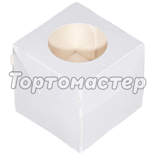 Коробка на 1 капкейк Muf Pro Window белая ForGenika 10х10х10 см ForG Muf 1 PRO I W W