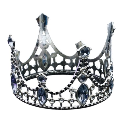 Топпер декоративный "Корона с камнями" Серебро 5,5х8,5 см 10092479 