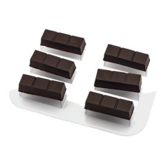 Форма пластиковая "Плитка для дубайского шоколада Батончики" 6,3x2,1x1,5 см 