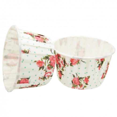 Капсула бумажная с подворотом "Розы крупные" D50 H40 1 шт U0000010967