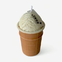 Свеча интерьерная "Мороженое в стаканчике кокосовое" 