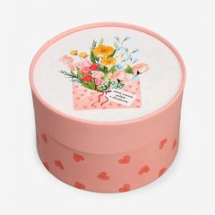 Коробка для сладостей круглая "Самой нежной" 12х8 см 10068945