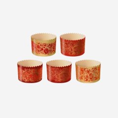 Форма для кулича "Красные узоры" D110 H85 1 шт pmK11085сKRP, 28401