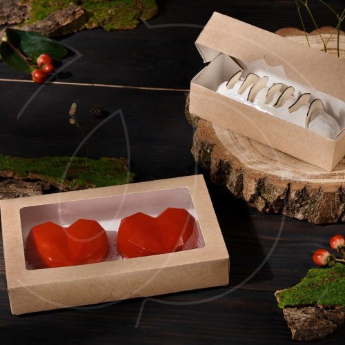 Коробка для сладостей с окном крафт 20х12х4 см OSQ Tabox PRO 1000    ECO Tabox PRO 1000; 9643039