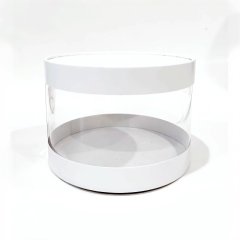 Коробка для торта тубус белая D18 H12 см 