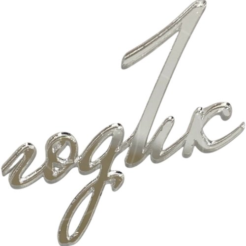 Топпер декоративный акриловый "1 годик" Серебро 36064