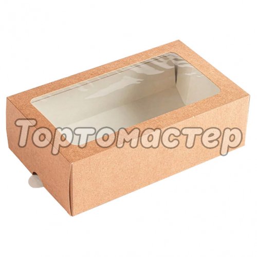 Короб для макарон двойной Крафт 18x11x5,5 см OSQ MB 12 