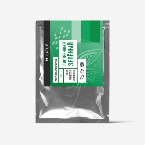 Краситель пищевой сухой жирорастворимый MIXIE "Лиственный зелёный" 10 г 25057