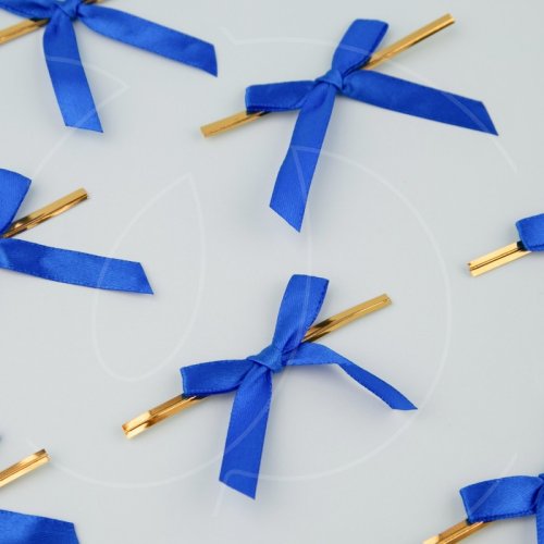 Твист-лента с бантиком синим 8 см 10 шт 