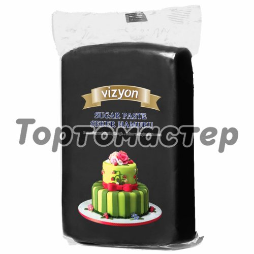 Мастика кондитерская сахарная Vizyon "Чёрная" 500 г 