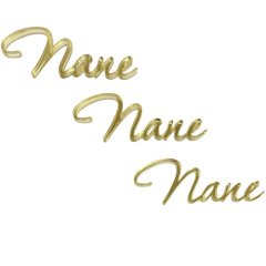 Набор топперов декоративных акриловых "Папе" Золото 5,5х2 см 3 шт 36458