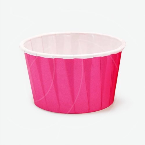 Капсула бумажная с подворотом Фуксия (с ламинацией) D50 H40 10 шт Б-9