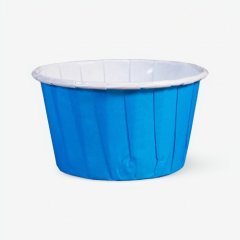 Капсула бумажная с подворотом Синяя D50 H40 100 шт Б-10