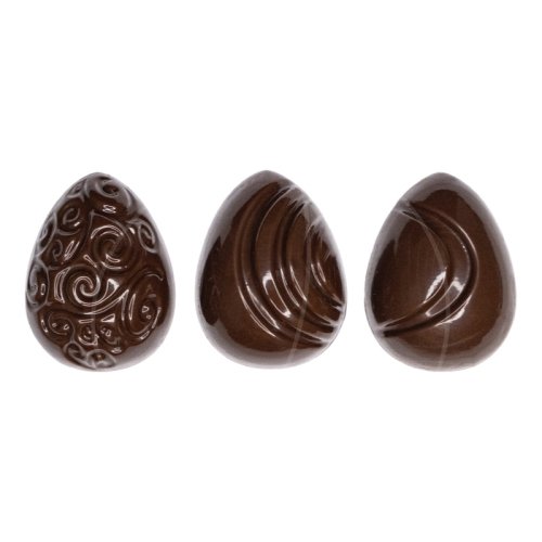 Форма пластиковая Половинка пасхального яйца "Завитки" 6 шт 51607