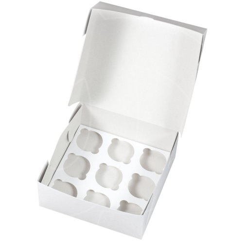 Коробка на 9 капкейков белая Cup9